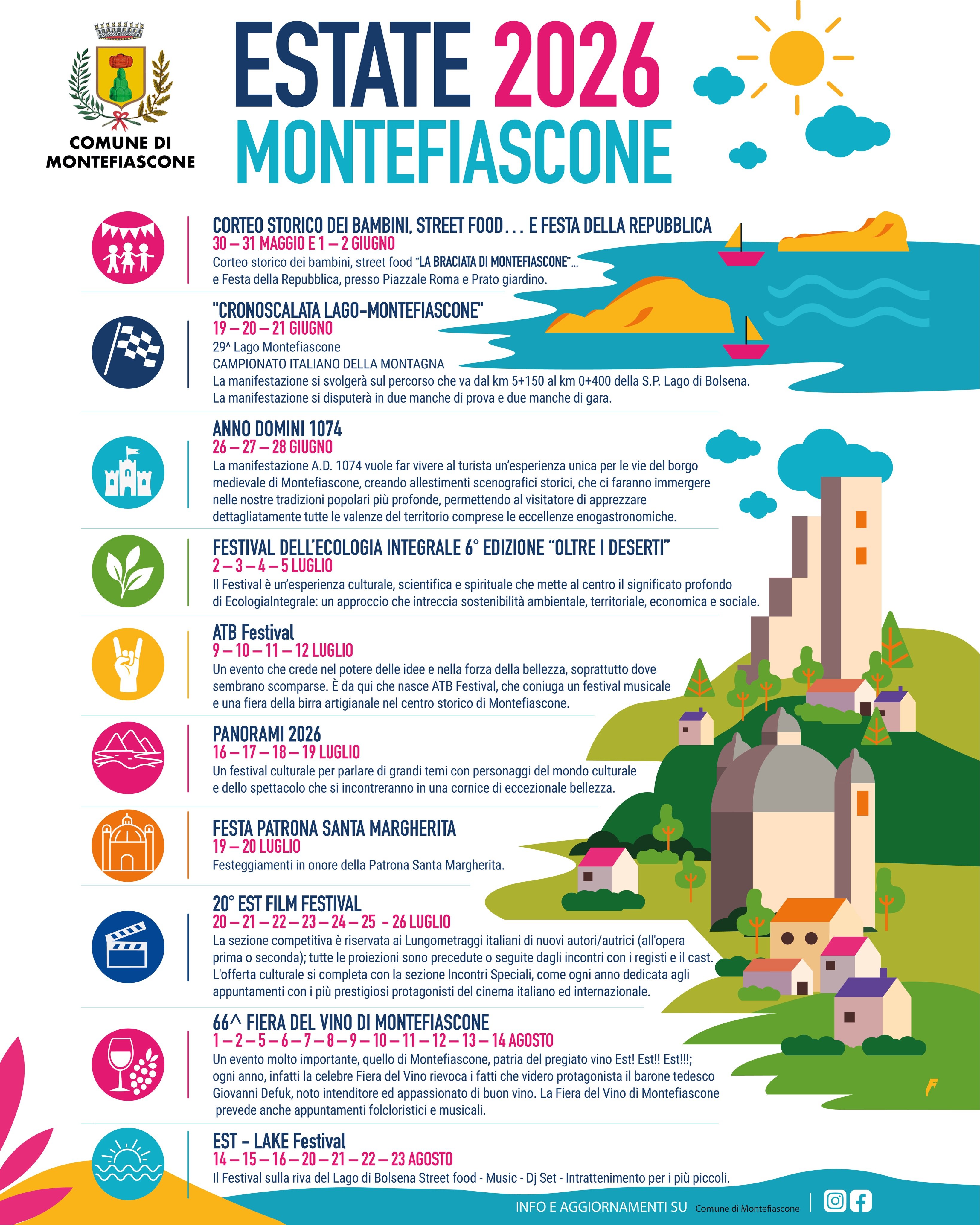 Cartellone ufficiale Estate 2026 Montefiascone
